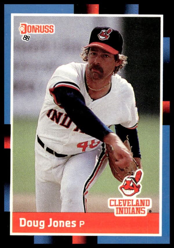 1988 Donruss Doug Jones baseball card #588, showcasing pitcher profile (front).