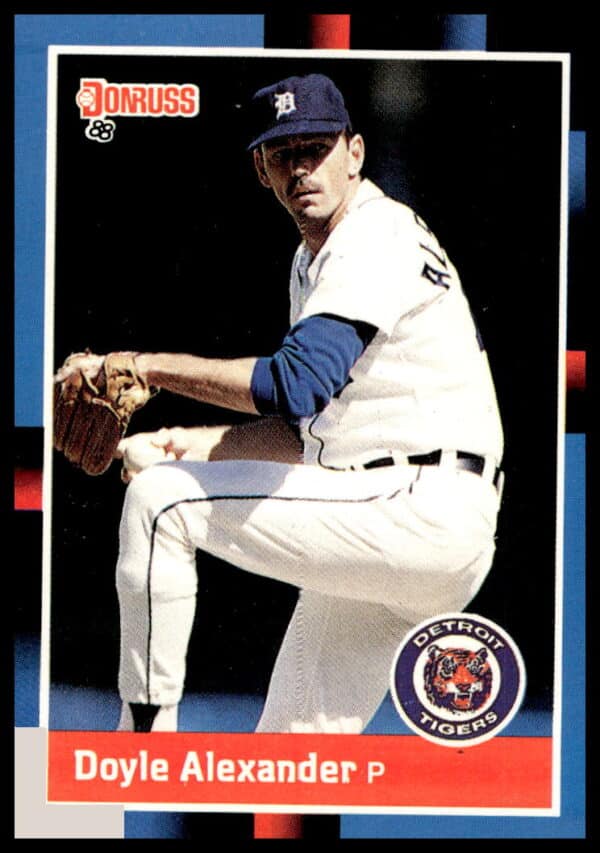 Detroit Tigers Doyle Alexander 1988 Donruss Baseball Card #584 Front.