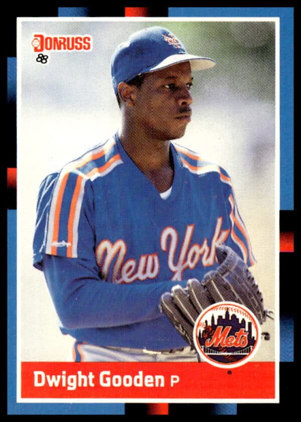 1988 Donruss Dwight Gooden #69, vintage Mets baseball card front view.