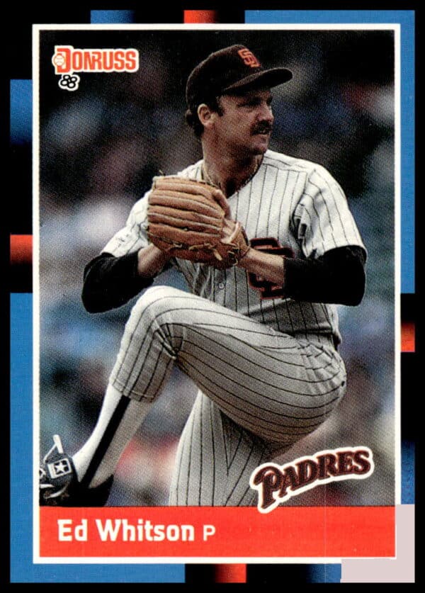 Ed Whitson 1988 Donruss baseball card #81, pitcher in cap, preparing to pitch.