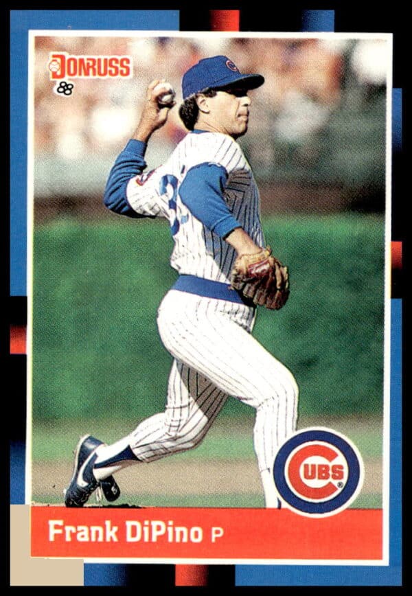 Vintage 1988 Donruss Baseball Card, Frank DiPino #570, classic pitching pose.