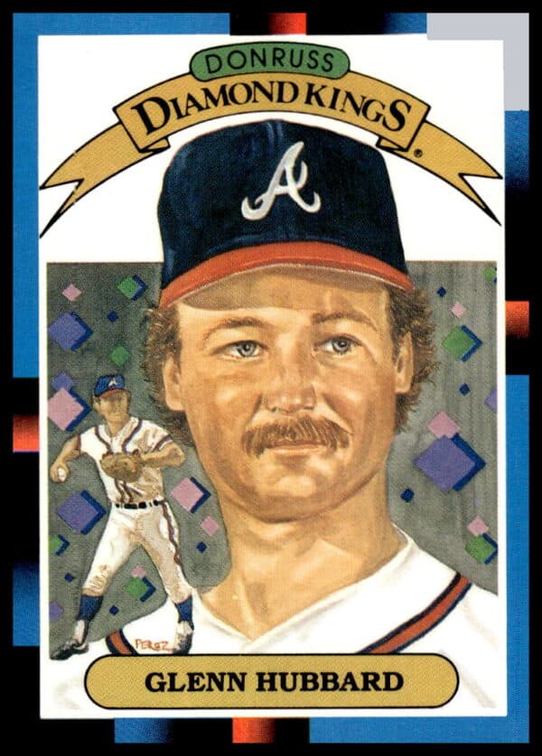 1988 Donruss Glenn Hubbard Baseball Card #22 showcasing classic 80s baseball style.