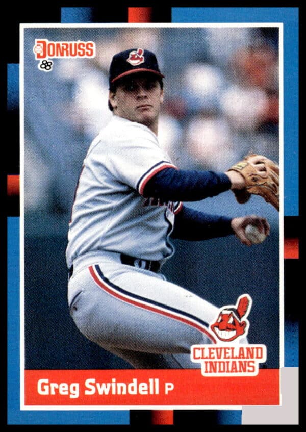 Greg Swindell 1988 Donruss baseball card #227, Cleveland Indians pitcher in uniform.