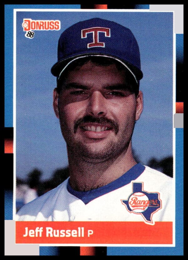 1988 Donruss Jeff Russell Baseball Card #531 Front View