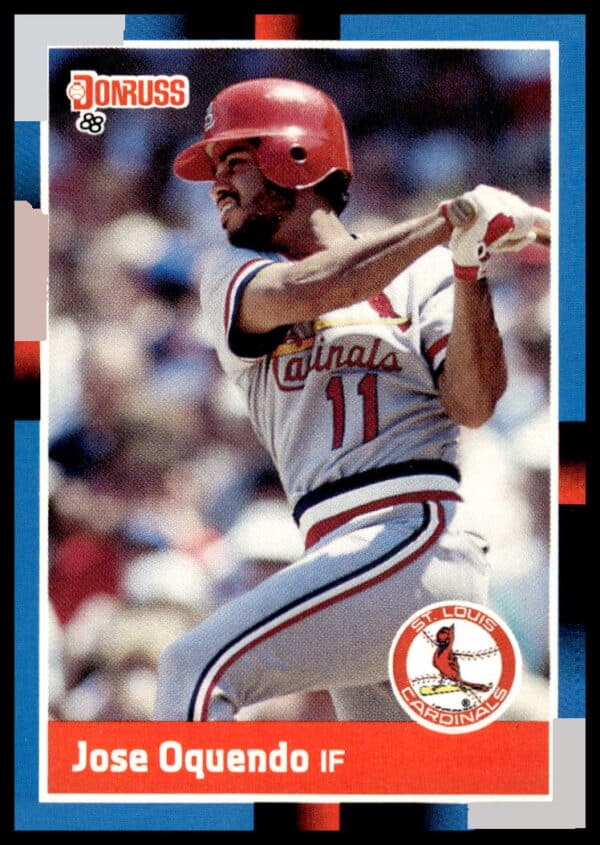 1988 Donruss Baseball Card of Jose Oquendo, St. Louis Cardinals, #234.