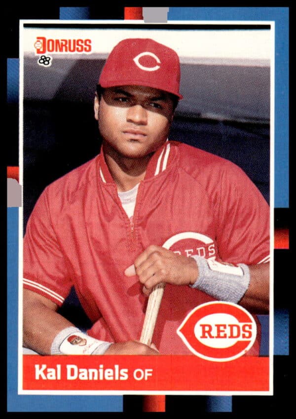 1988 Donruss Kal Daniels Baseball Card #289, Cincinnati Reds action shot, memorable collectors item.