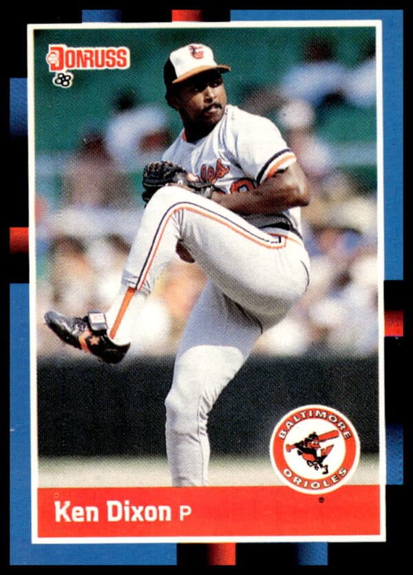 Ken Dixon 1988 Donruss #48, Orioles uniform, classic baseball card front.