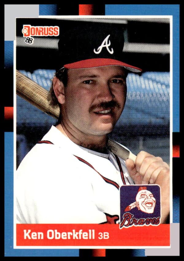 1988 Donruss baseball card #67 featuring Ken Oberkfells portrait and team details.