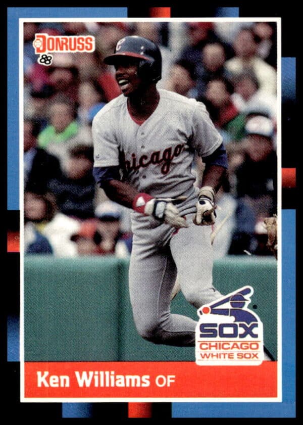1988 Donruss Ken Williams Baseball Card #334, featuring Williams in uniform, iconic 80s design.
