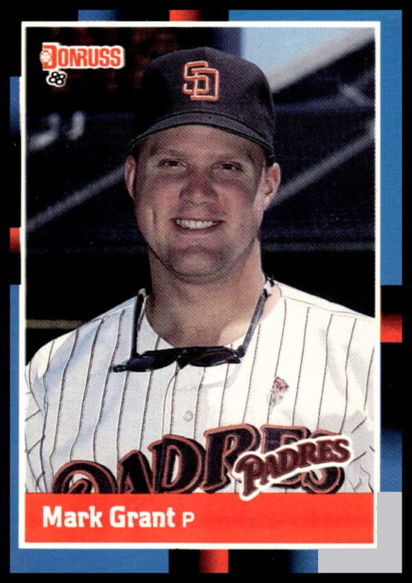 Mark Grant 1988 Donruss Baseball Card #511, San Diego Padres pitcher, nostalgic 80s collectible.