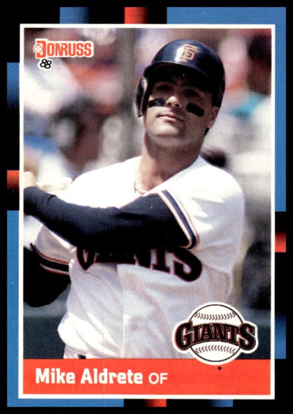 1988 Donruss Baseball Card depicting Mike Aldrete of the Giants, card number 362.