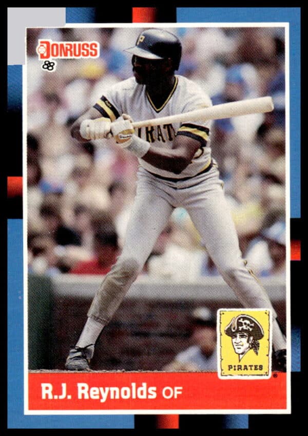 1988 Donruss R.J. Reynolds #65: Pittsburgh Pirates in-action card.