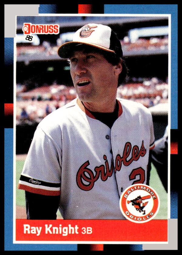 1988 Donruss Ray Knight Baseball Card #108 Front, Cincinnati Reds Uniform, Collectible MLB Trading Card