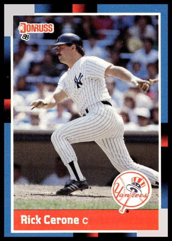 1988 Donruss Rick Cerone baseball card #351, iconic 80s sports memorabilia.