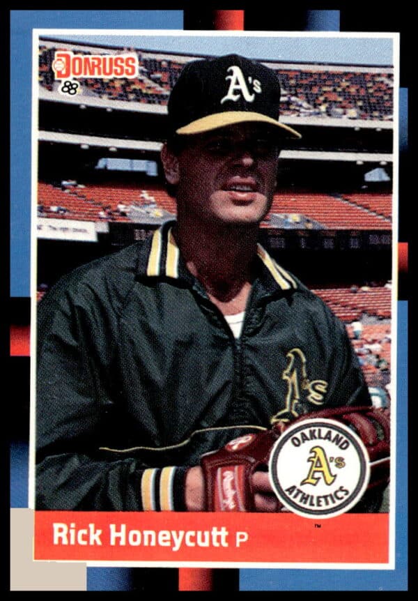 1988 Donruss Rick Honeycutt Baseball Card #590, Los Angeles Dodgers Pitcher.