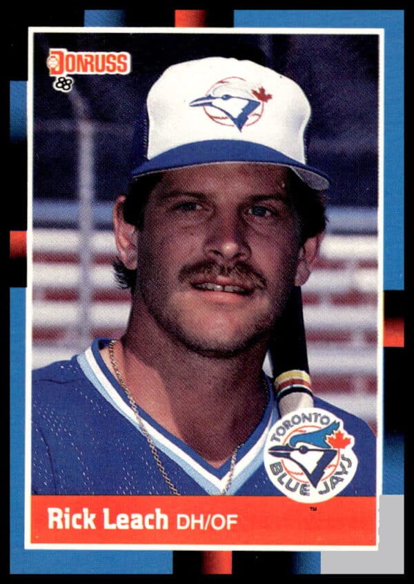 Rick Leach 1988 Donruss baseball card #518 with dynamic design.