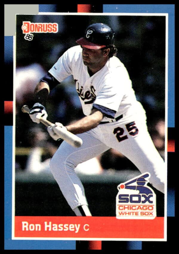 1988 Donruss Ron Hassey baseball card #580 front, showcasing classic baseball pose.