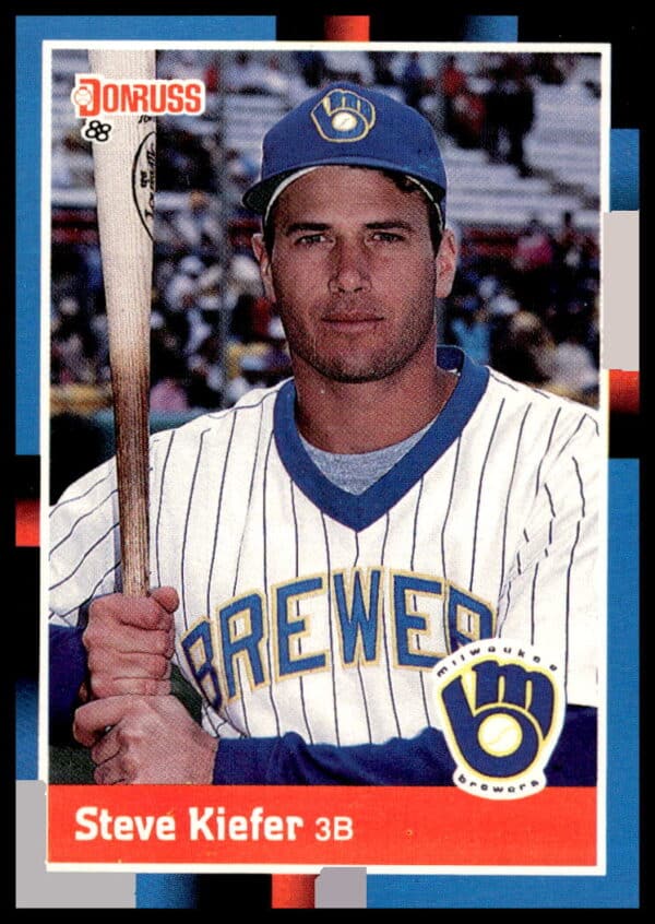 1988 Donruss Baseball Card #542 featuring Steve Kiefer in uniform.