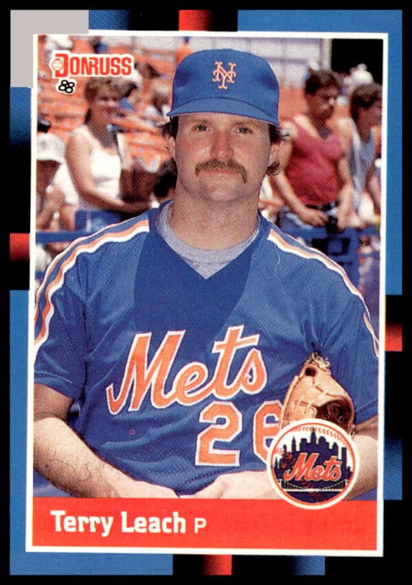 1988 Donruss baseball card of Terry Leach, #603, New York Mets pitcher.
