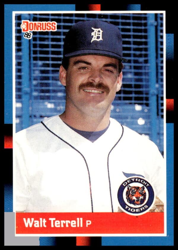 1988 Donruss Card #91 Walt Terrell, Detroit Tigers Pitcher, Iconic 80s Design