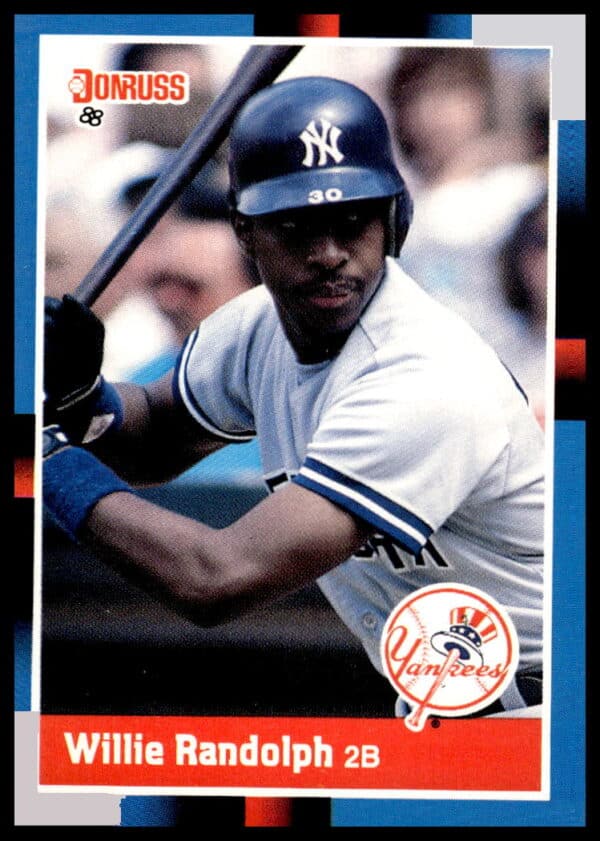 Willie Randolph 1988 Donruss card #228, Los Angeles Dodgers, vibrant colors, iconic stance.