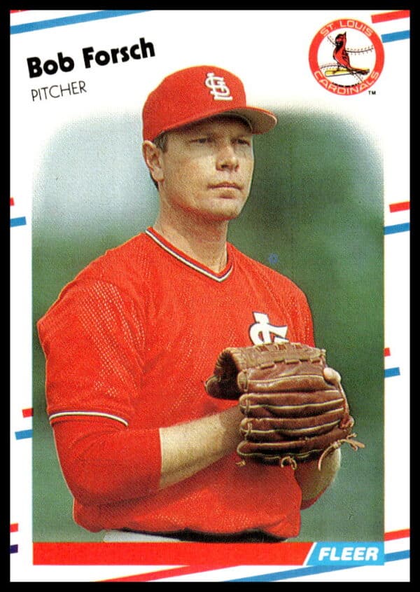 1988 Fleer Bob Forsch baseball card #33 showcasing pitcher in uniform.