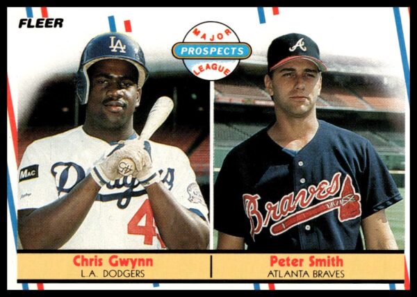 Chris Gwynn and Peter Smith on 1988 Fleer baseball card #647 front.