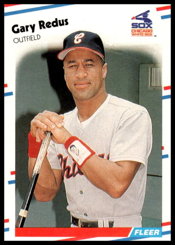 Gary Redus 1988 Fleer baseball card #408, featuring him in batting stance.