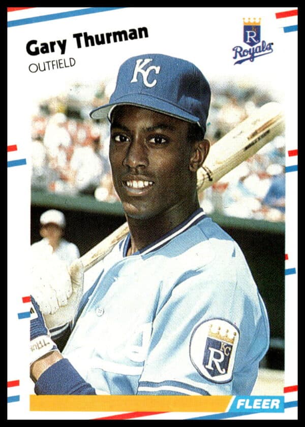 1988 Fleer Gary Thurman #272 Baseball Card, Kansas City Royals Outfielder.