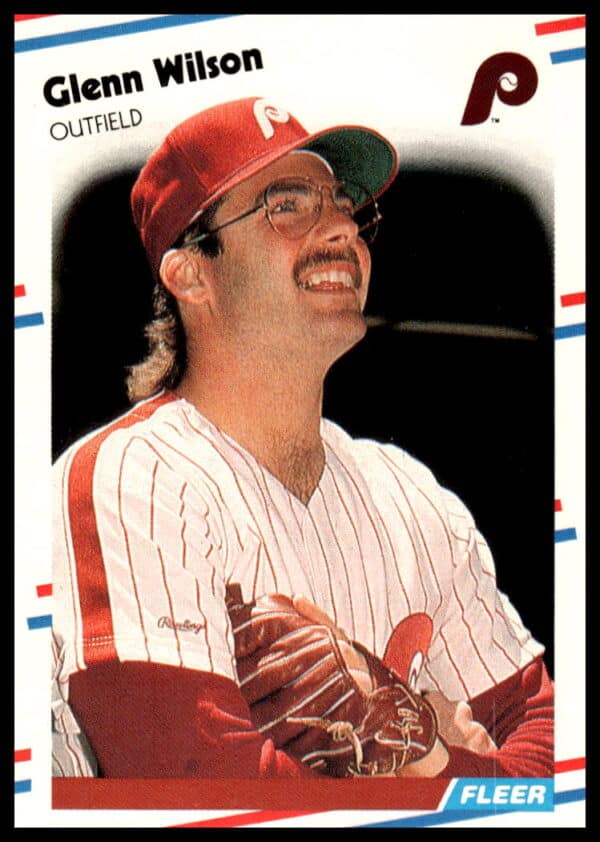 1988 Fleer Glenn Wilson baseball card #320 front, showcasing player in uniform.