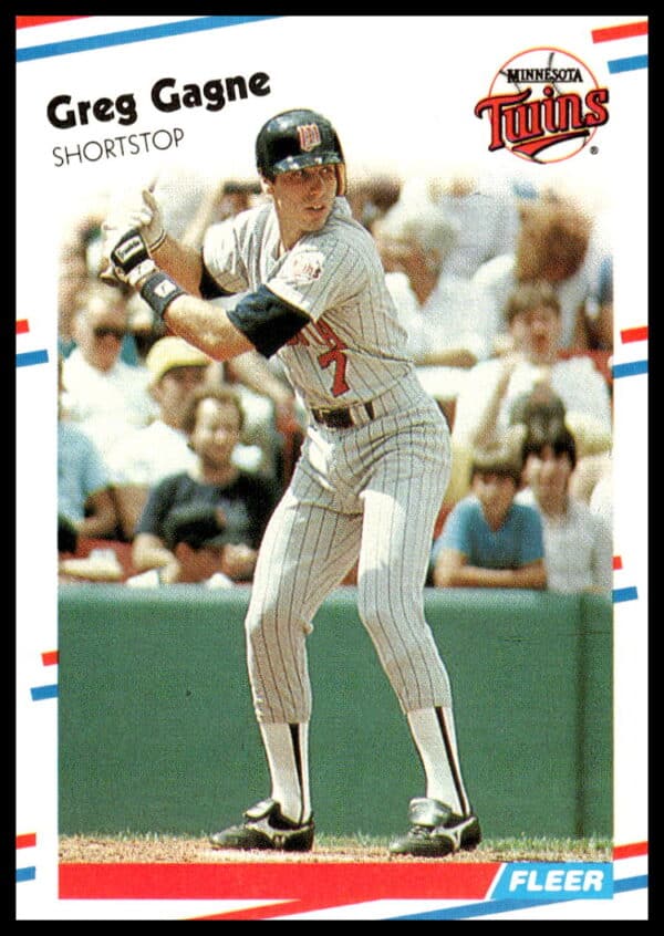 Greg Gagne 1988 Fleer Baseball Card #11 Front View