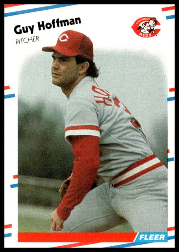 1988 Fleer Guy Hoffman Baseball Card Front, #235, Showcasing Classic 1980s Baseball.
