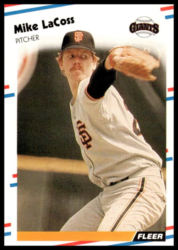 1988 Fleer Mike LaCoss #86 (Front)