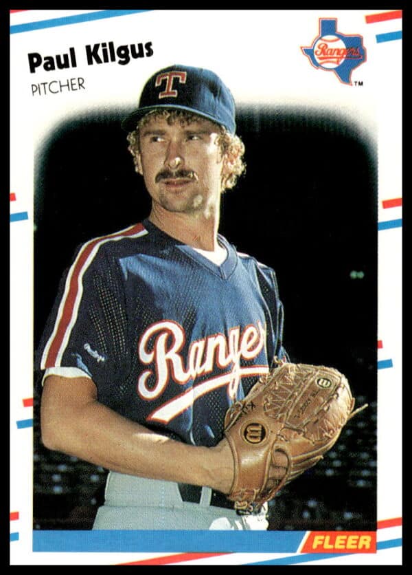 1988 Fleer Paul Kilgus baseball card, Texas Rangers pitcher, card #471, front side.
