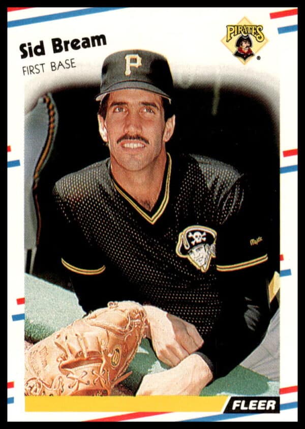 Sid Bream on 1988 Fleer baseball card #324, Pittsburgh Pirates first baseman.