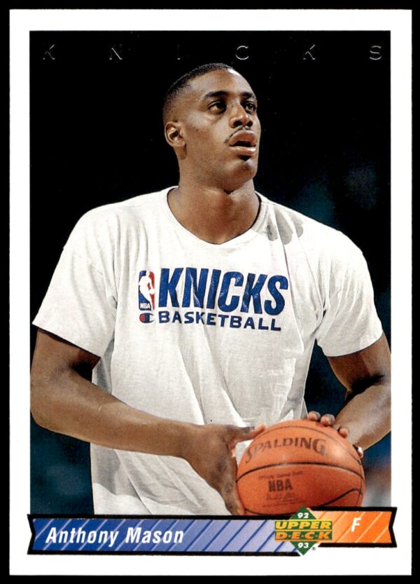 Anthony Mason 1992-93 Upper Deck Basketball Card #239 Front Image.