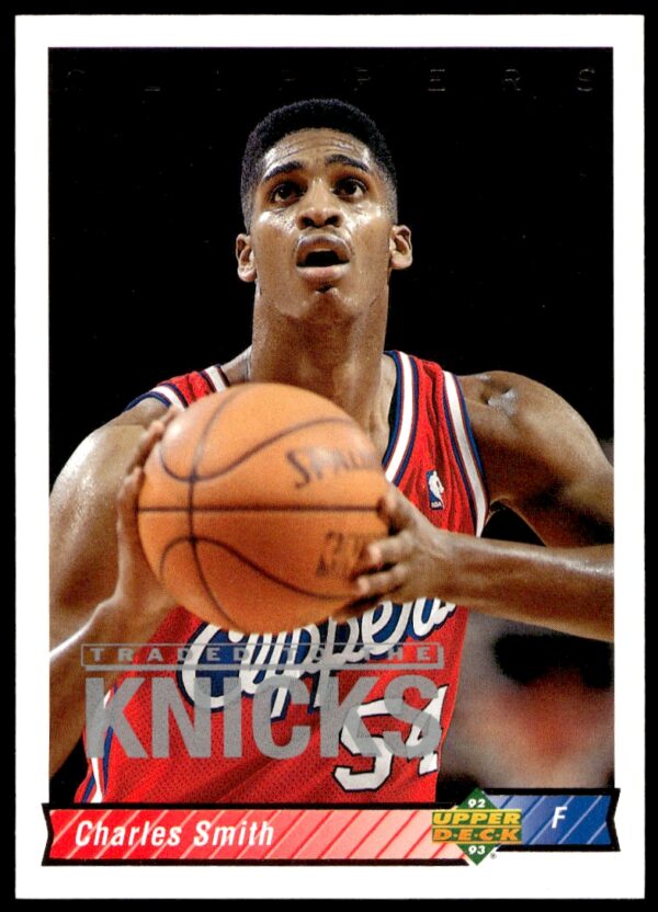 Charles Smith 1992-93 Upper Deck Basketball Card #254 - New York Knicks Player.