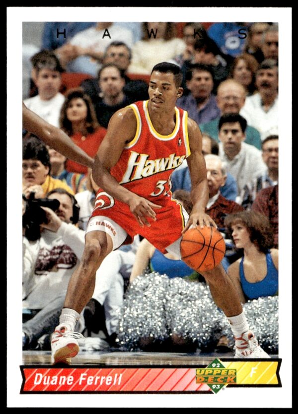 Duane Ferrell 1992-93 Upper Deck Basketball Card #327, Atlanta Hawks Action Shot.
