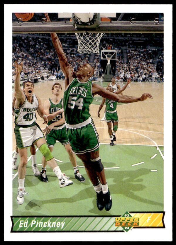 Front of 1992-93 Upper Deck Basketball Card: Ed Pinckney #257 in Action.