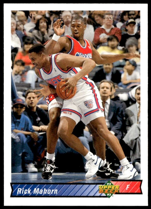 Rick Mahorn 1992-93 Upper Deck Card #316, showcasing basketball action and defensive skills.