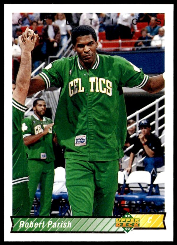 Robert Parish 1992-93 Upper Deck Basketball Card #179, Celtics Uniform, Action Shot