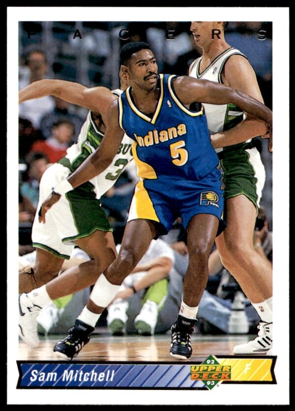 Sam Mitchell 1992-93 Upper Deck Basketball Card #317 Front Action Shot