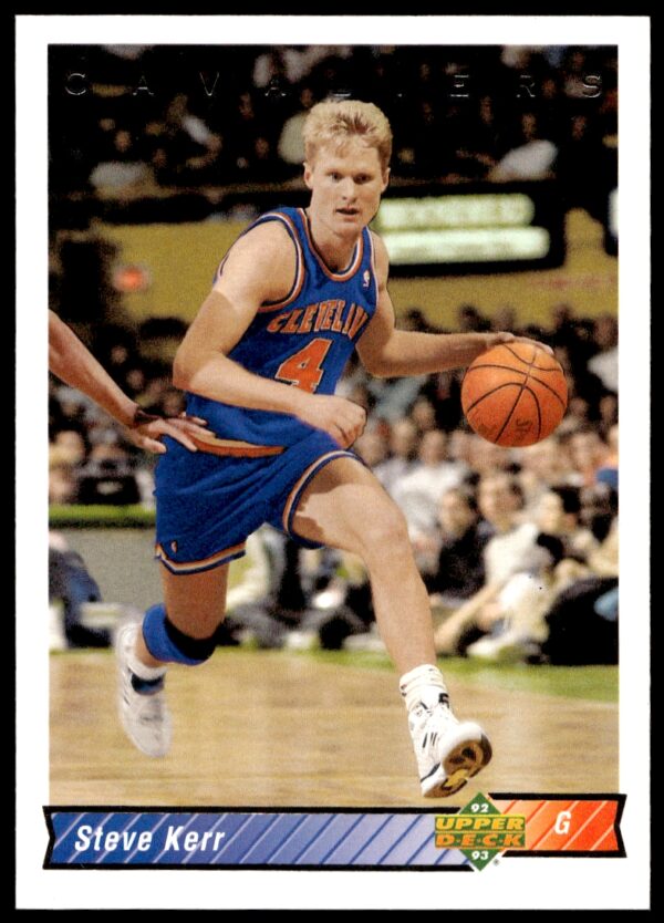 1992-93 Upper Deck Steve Kerr #304, Orlando Magic uniform, action pose, front view.