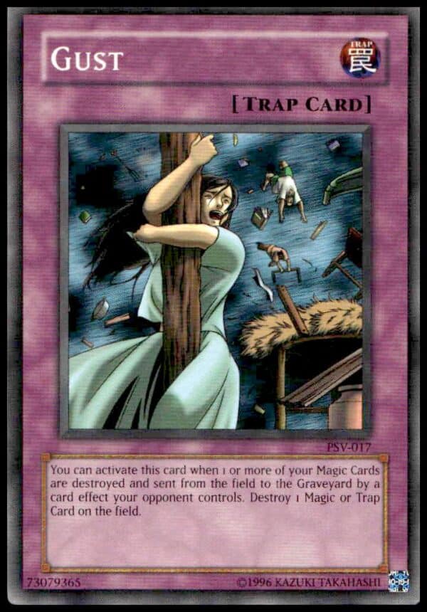 Front view of Yu-Gi-Oh! 2002 Pharaohs Servant Gust card #PSV-017 artwork.