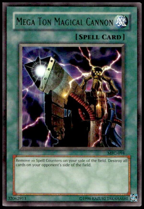 2003 Yu-Gi-Oh! Magicians Force Mega Ton Magical Cannon Card Front View