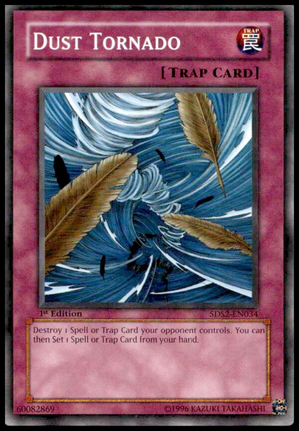 2005 Yu-Gi-Oh! Dust Tornado card from Fury from the Deep, 1st Edition, #SD4-EN026.