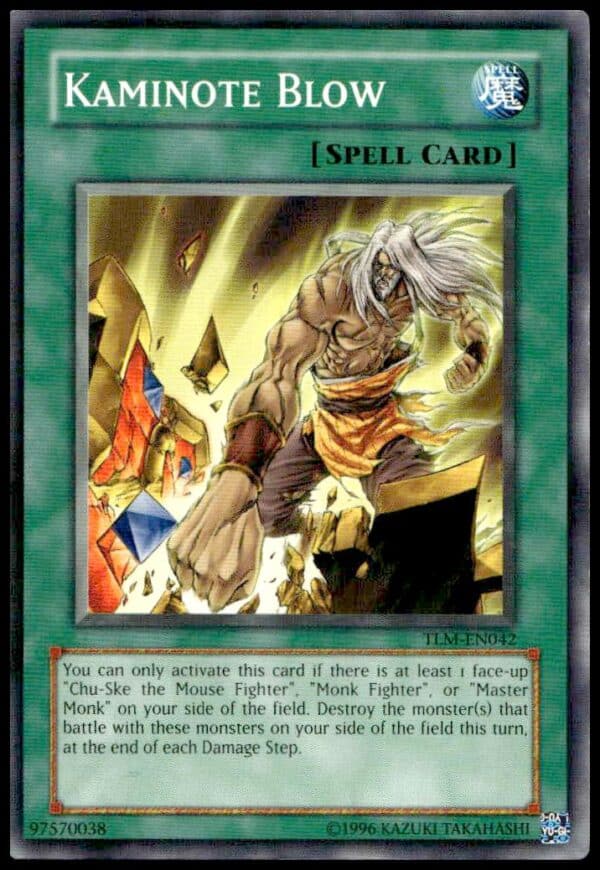 Yu-Gi-Oh! 2005 Lost Millennium Kaminote Blow trading card front #TLM-EN042.