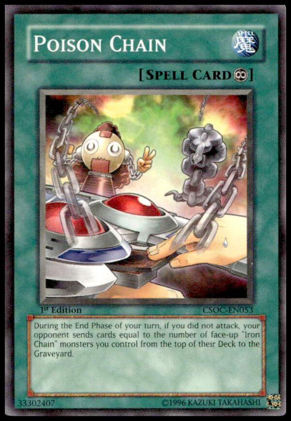 Yu-Gi-Oh! 2008 Crossroads of Chaos 1st Edition Poison Chain Card #CSOC-EN053 Front