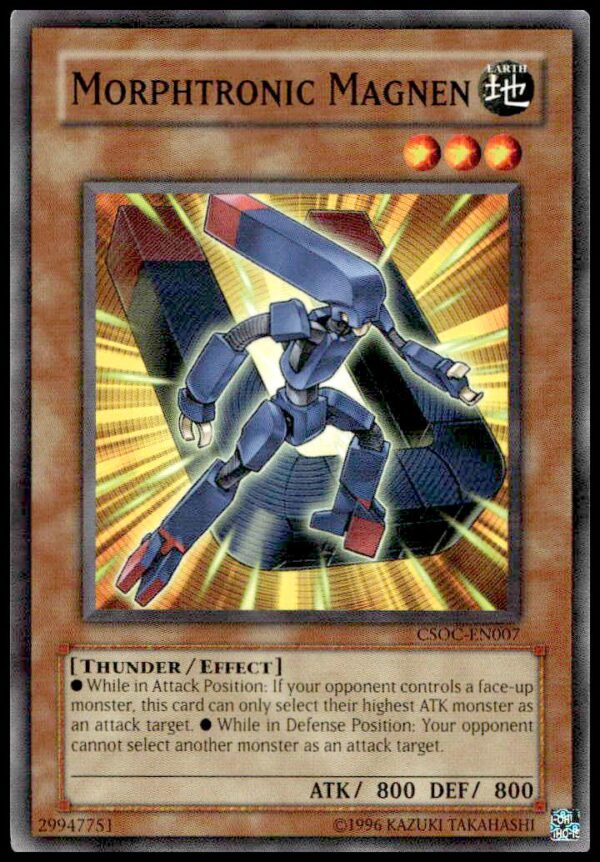 2008 Yu-Gi-Oh! Crossroads of Chaos Morphtronic Magnen card front image.