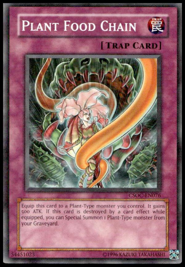 2008 Yu-Gi-Oh! Plant Food Chain Card, Crossroads of Chaos, Front View #CSOC-EN076.